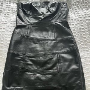 Black leather mini dress by a Esprit great condition size4-6 can’t seem to find